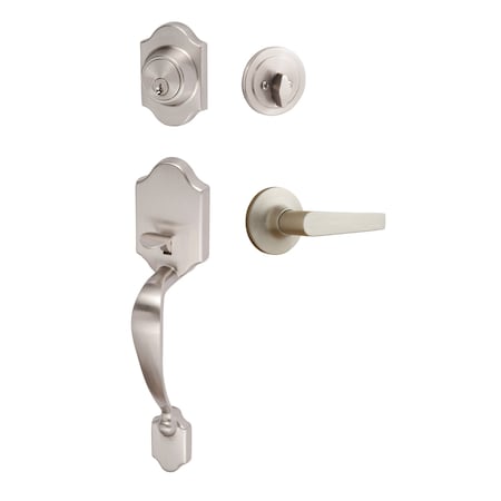 Sure-Loc Hardware Sure-Loc Hardware Coral Handleset, Cedar Handleset Trim, Satin Nickel CR507-CD 15